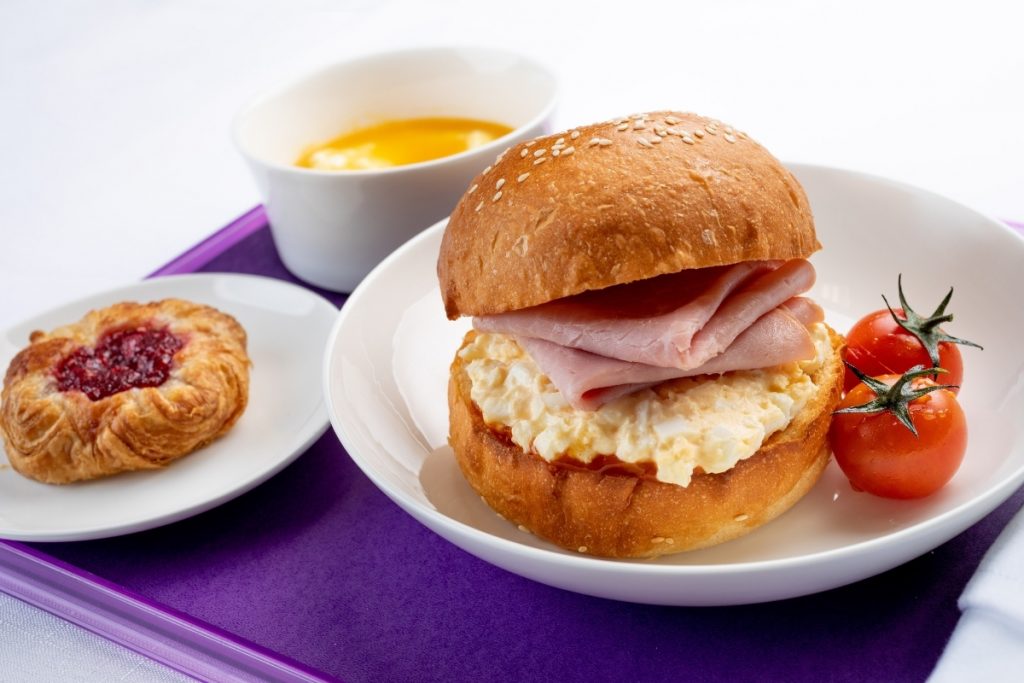 Virgin Australia's new in-flight menu breakfast
