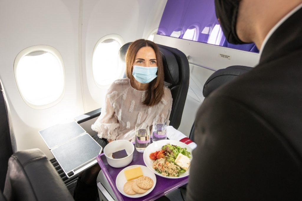 Virgin Australia's new in-flight menu business class