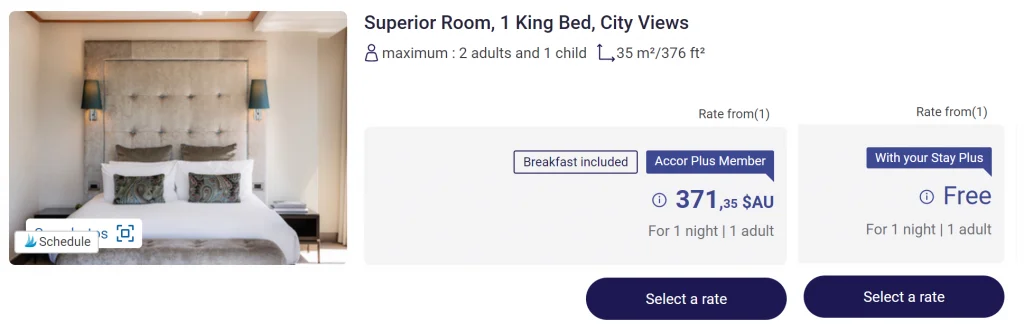 Sofitel Auckland Viaduct Harbour king bed