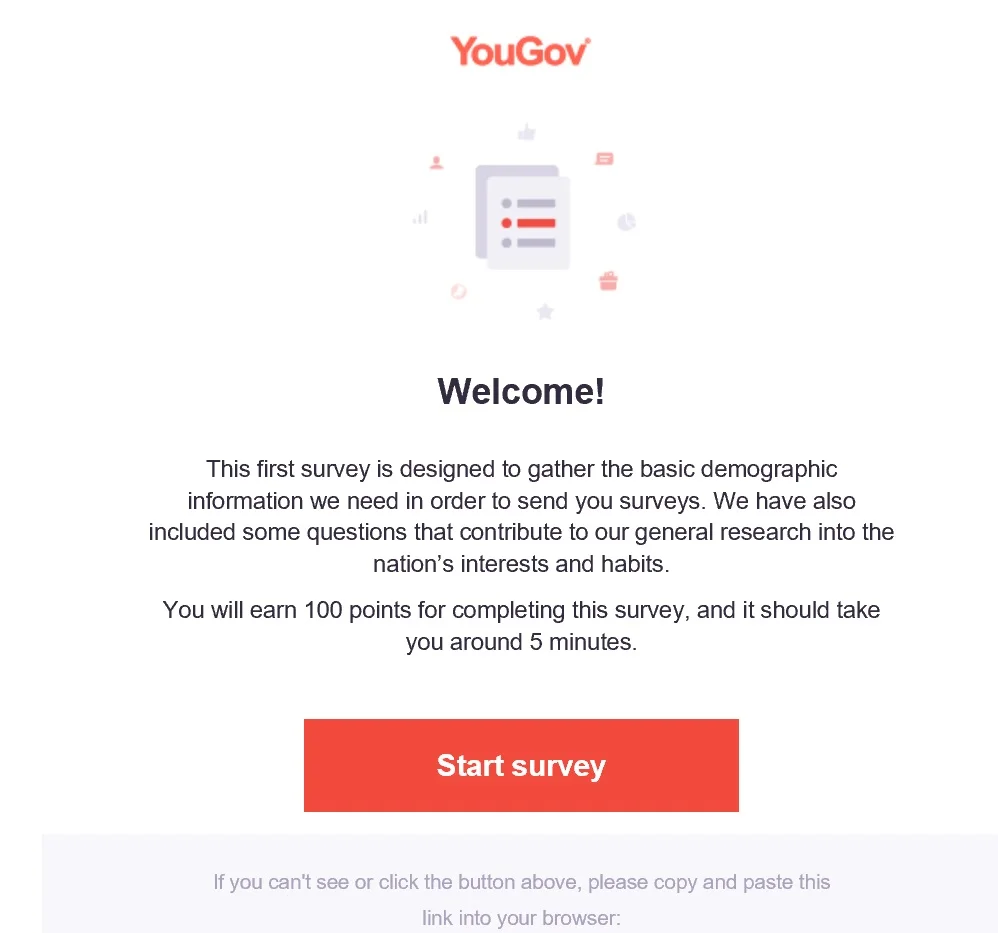 yougov welcome email