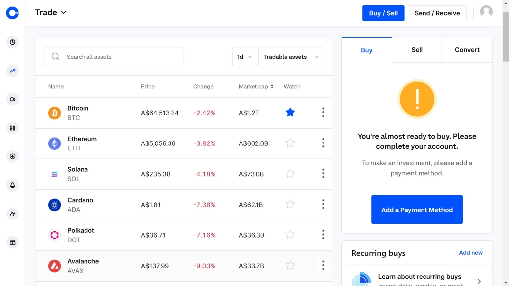 coinbase in australia