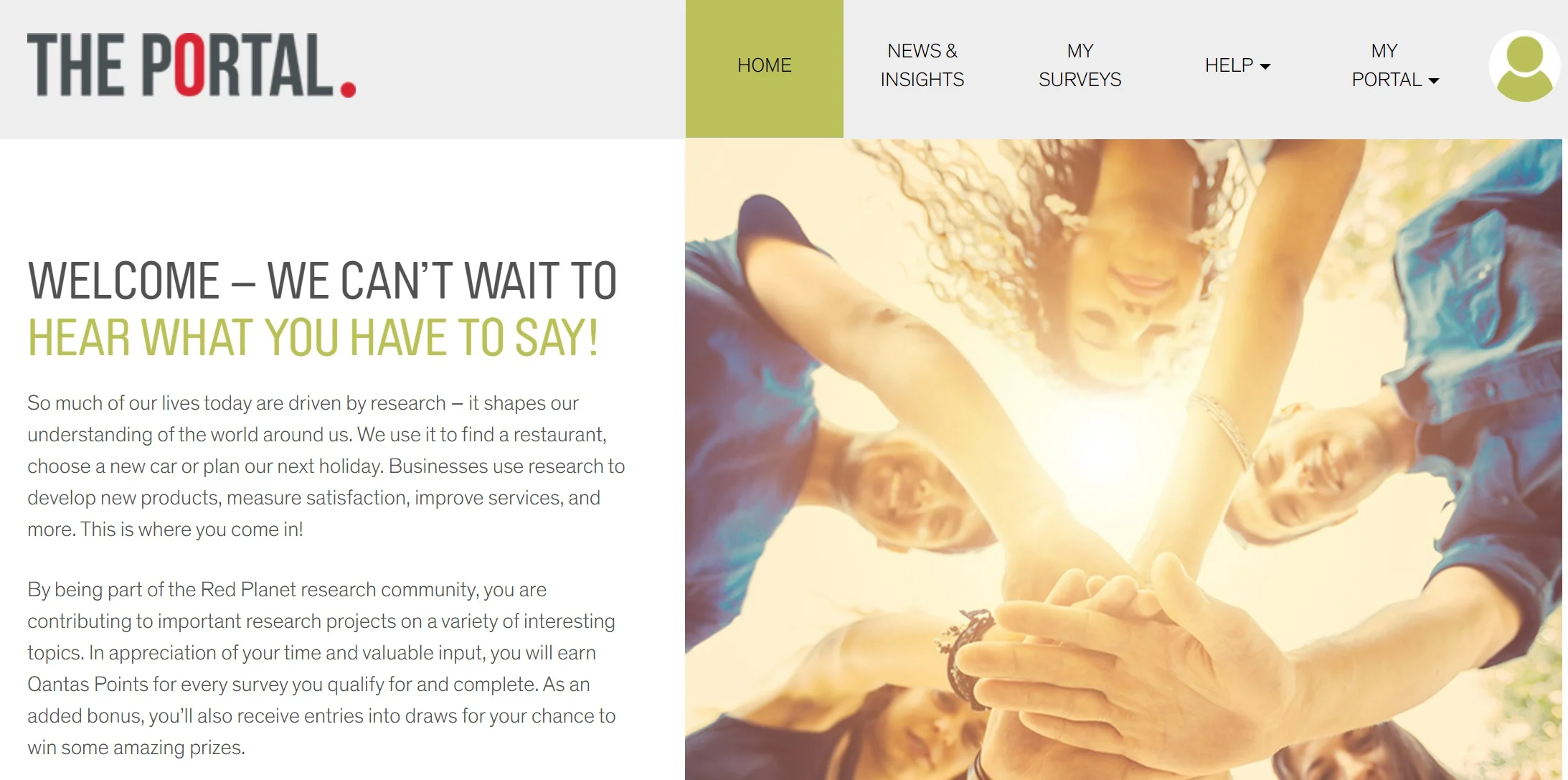 Red Planet research qantas welcome screen