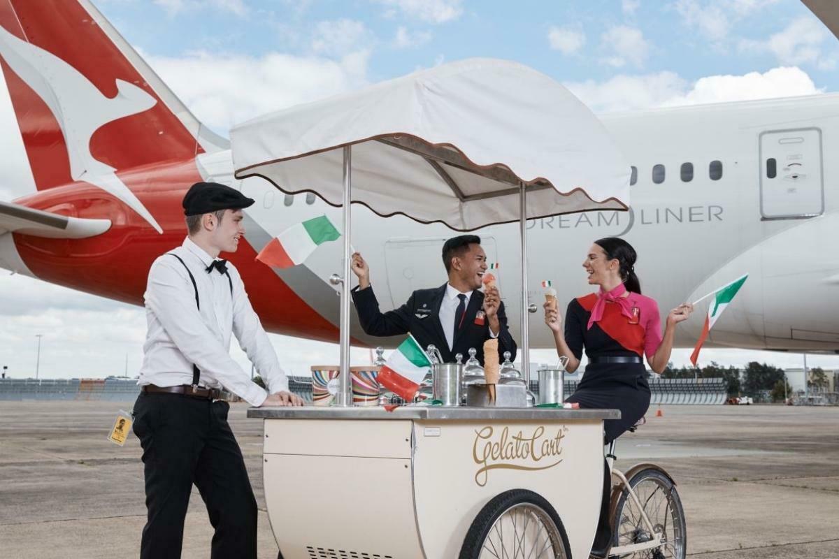 qantas to ofer perth to rome flights