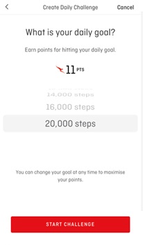 Qantas Wellbeing App daily challenge 3