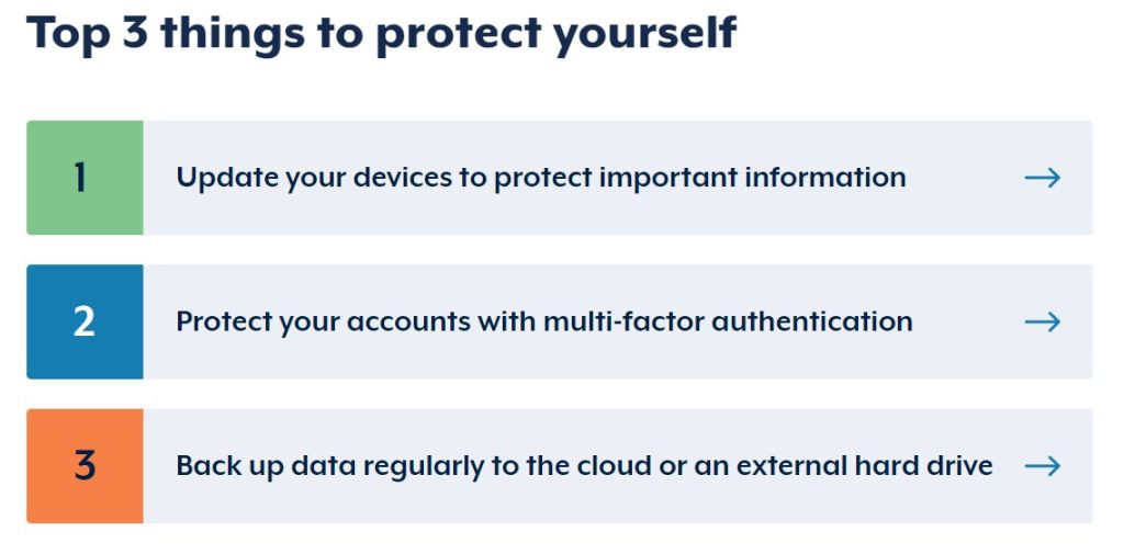 top 3 things to protect yourself from an optus data hack
