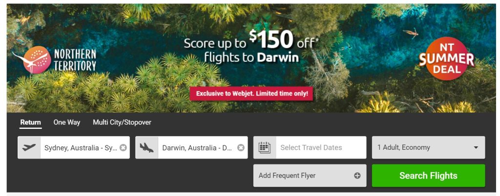darwin webjet deals and flights