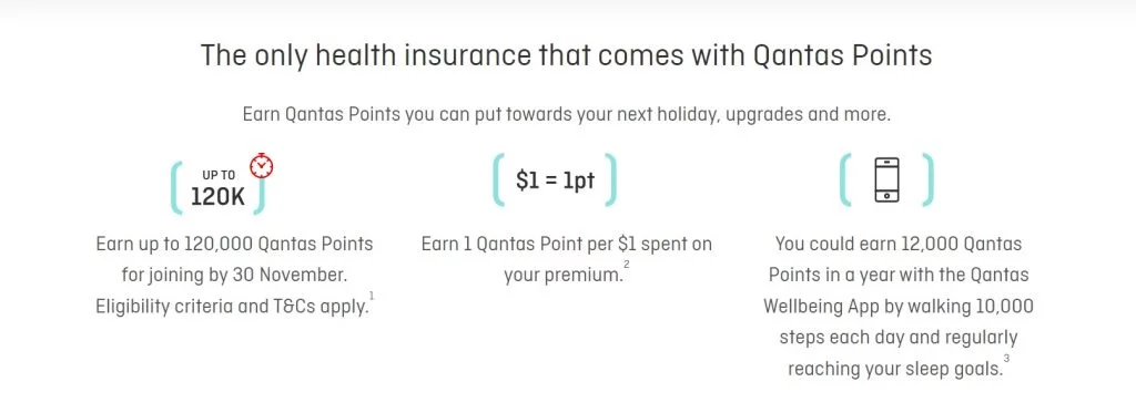 Qantas Health Insurance earn points