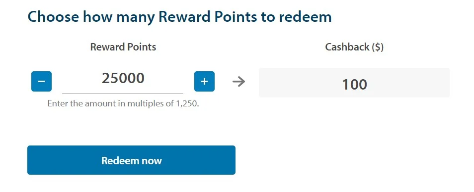 Choose how many ANZ Rewards to redeem