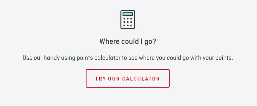 Qantas Classic Flight Reward points calculator 1