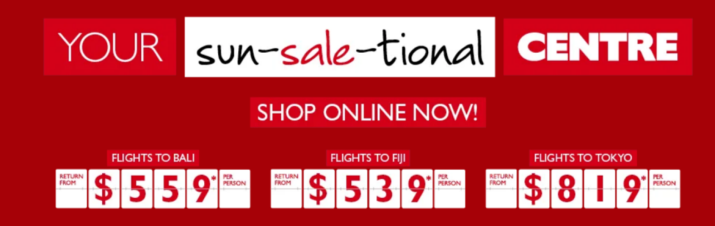 flight centre boxing day sales
