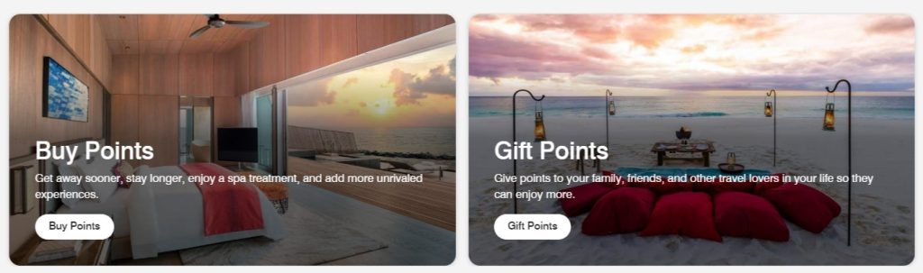 buy points or gift points - marriott bonvoy