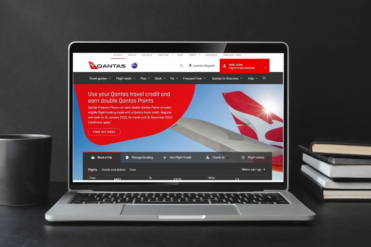 qantas travel credit double status points