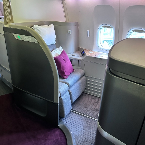 firdst class cathay and qantas