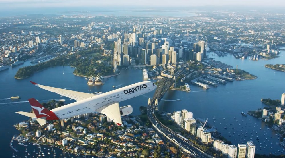 qantas airbus a350 sydney image