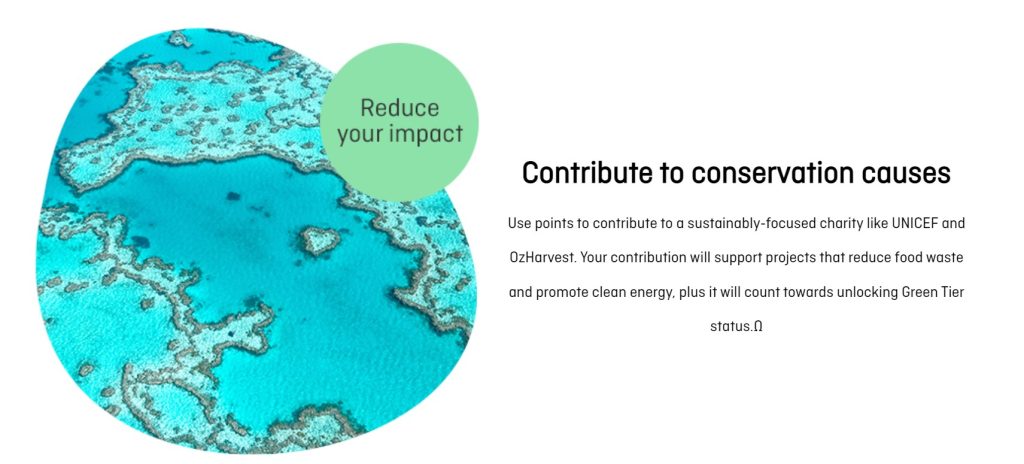 qantas green tier reduce your impact image