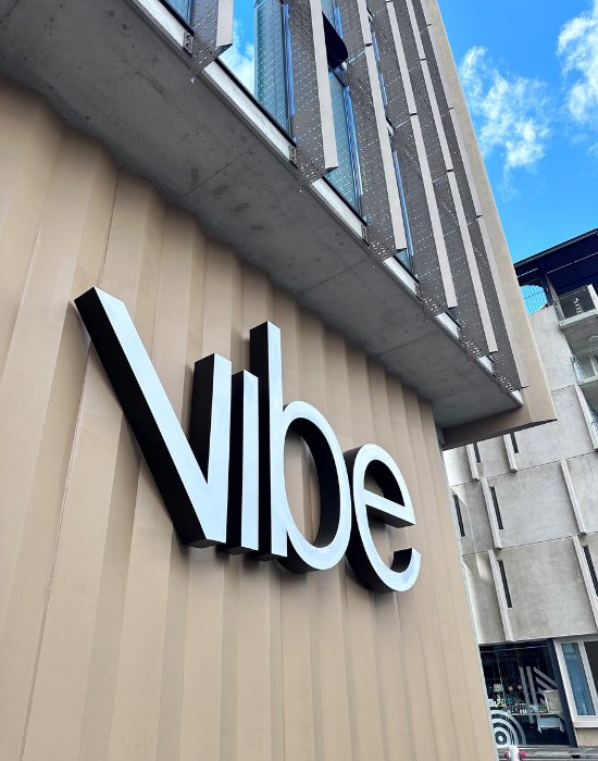 vibe hotel adelaide entry sign