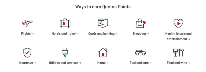 ways to earn qantas points