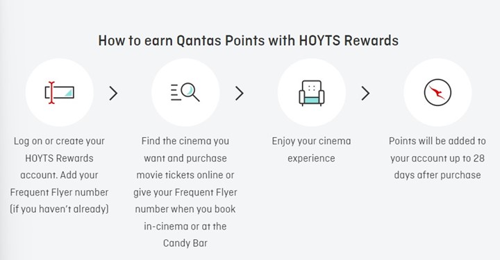 ways to earn qantas points hoyts