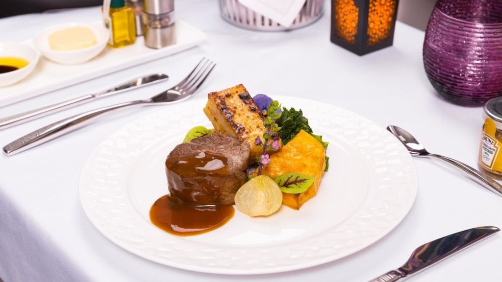 New South Wales beef tenderloin featured on Qatar Airways' new business class menu.