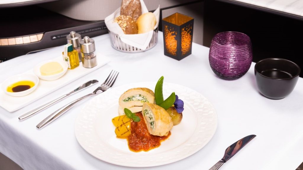 image-28 Hunter Valley chicken breast featured on Qatar Airways' new business class menu.