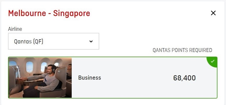 melbourne to singapore business qantas
