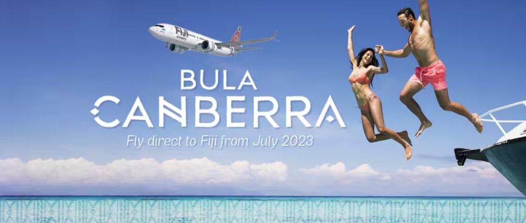 fiji airways direct flight to canberra flight sale