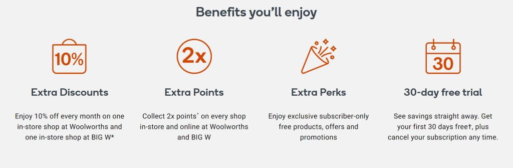 woolworths everyday extra benefits
