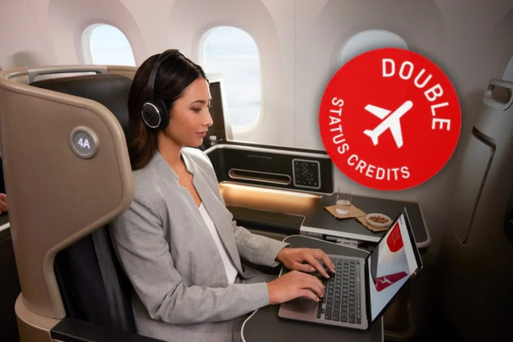 qantas double status credits image