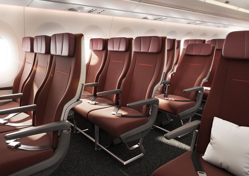 KgAUPvKF | The Champagne Mile Qantas Project Sunrise economy class seat
