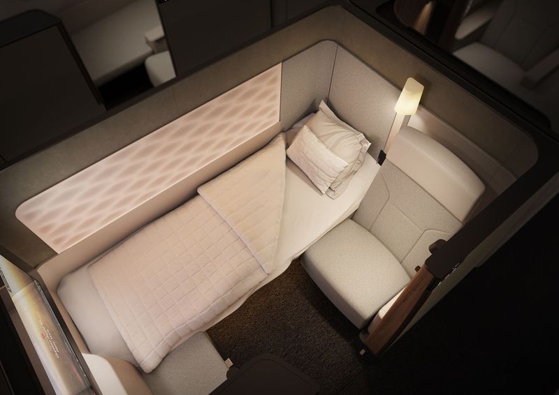 eE5REadg | The Champagne Mile Qantas Project Sunrise business class seat