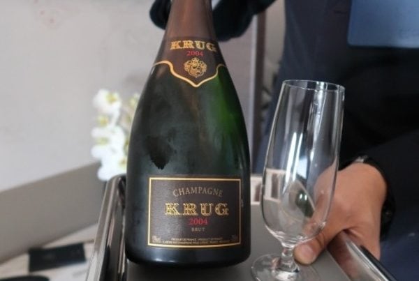 Singapore Airlines A380 first class suite new Krug Champagne