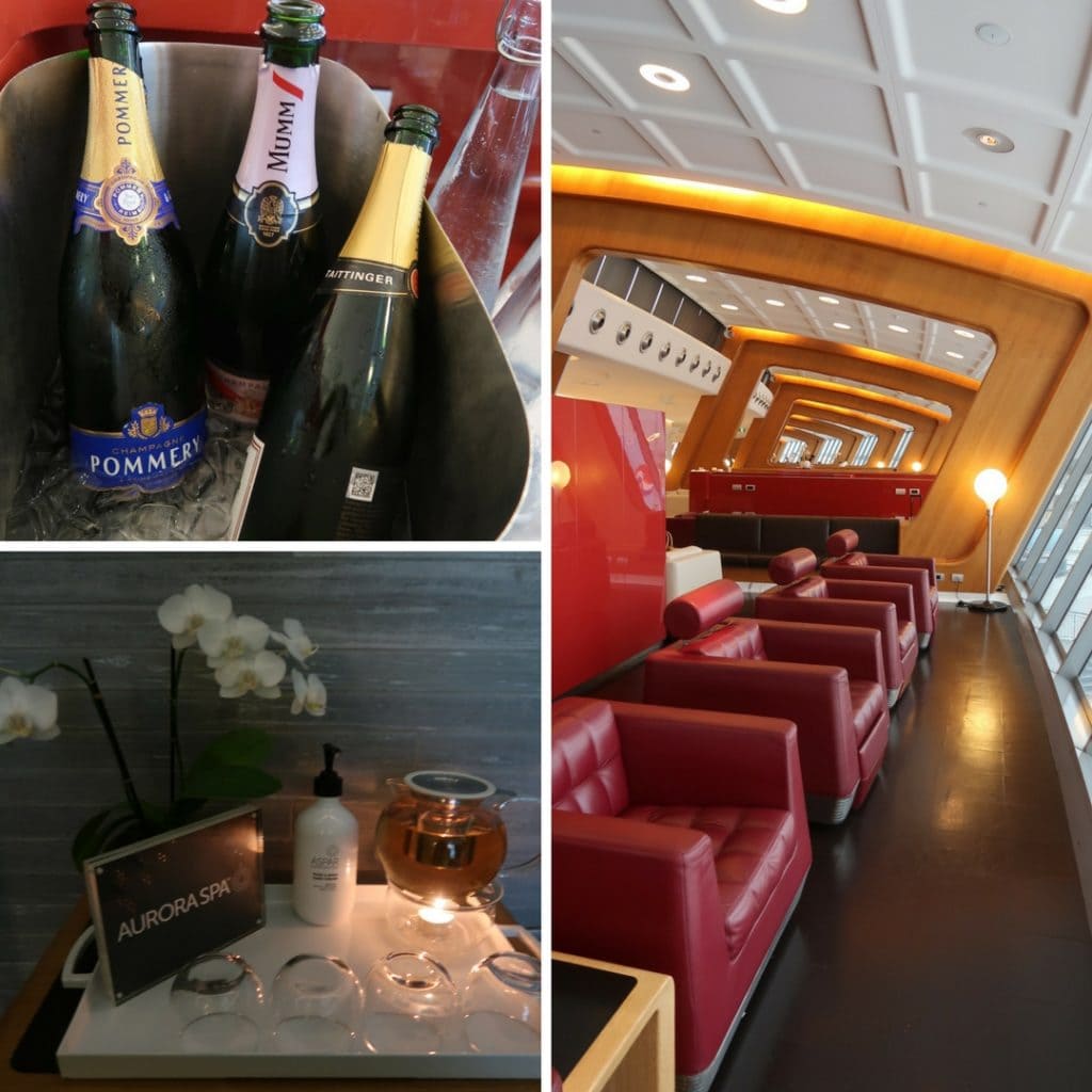 Qantas A380 First Class Review Sydney to Singapore lounge montage