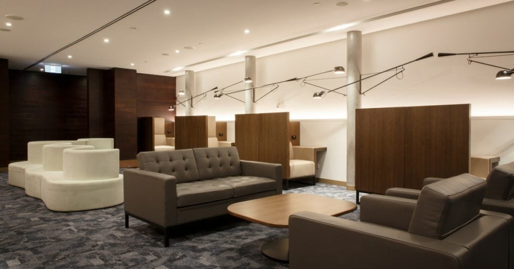 comfortable amex lounge seating