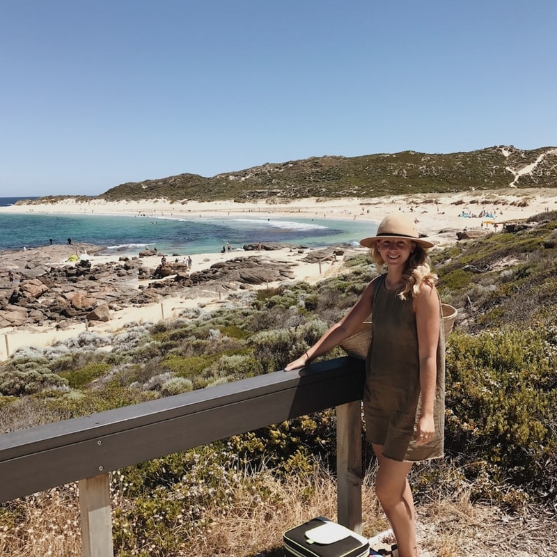 Lauren on a recent trip to Margaret River - frequent flyer points