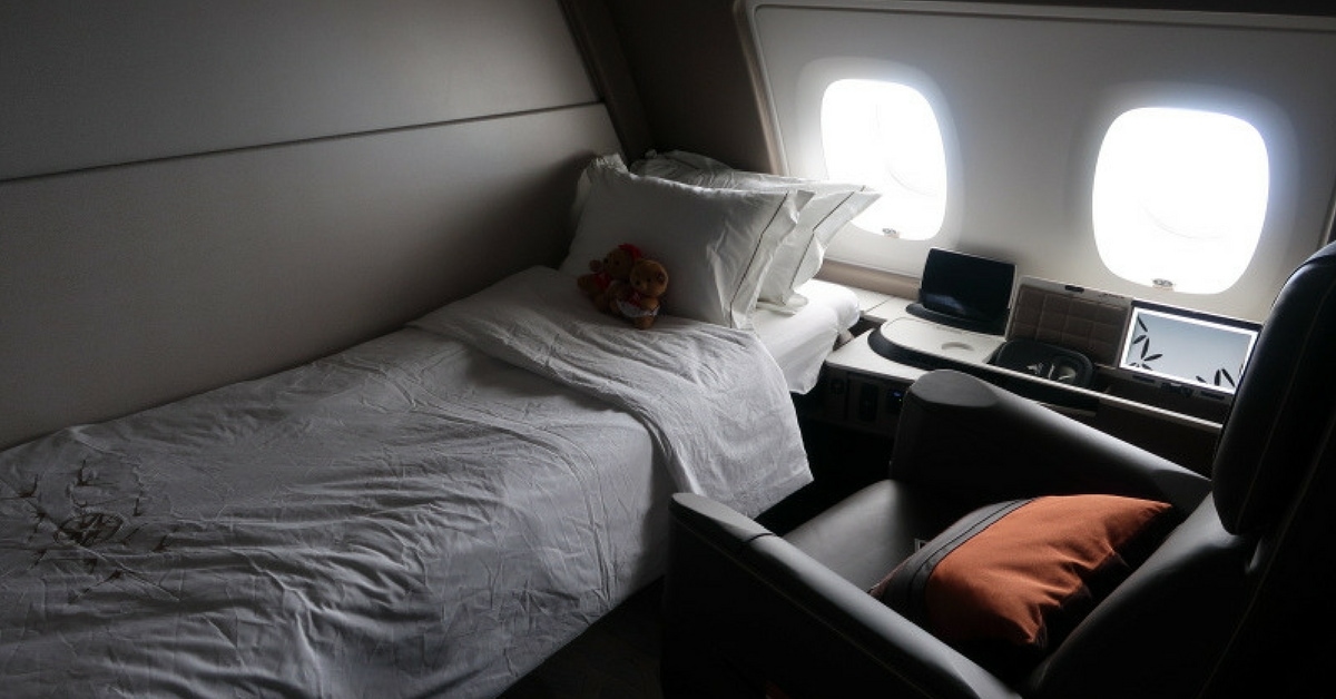 New Singapore Airlines A380 first class suite - bed