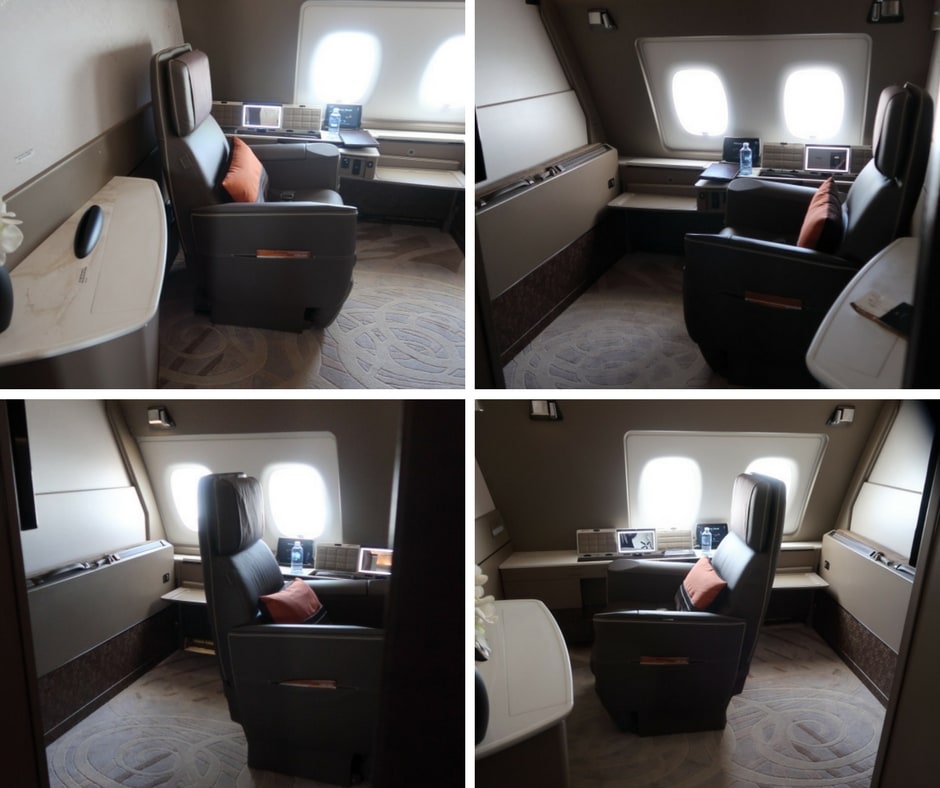 New Singapore Airlines A380 first class suite four suites montage